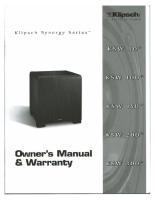 Klipsch KSW-200 - Owners Manual 